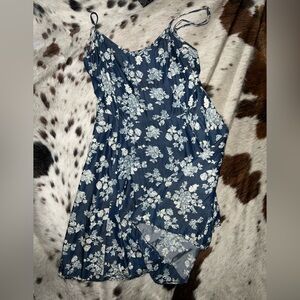Denim floral dress